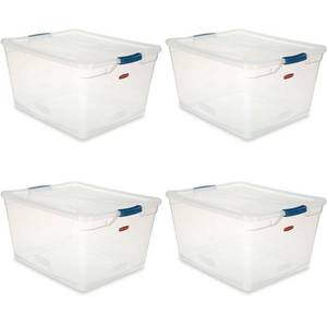 lot 20642 image: RUBBERMAID RMCC410001 Storage Tote,10 14 gal Volume