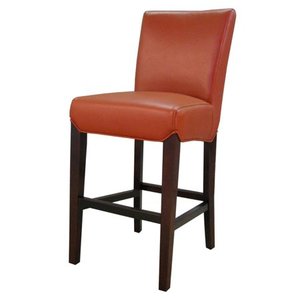 lot 13027 image: Milton Bonded Leather Counter Stool With Kickplate