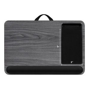 lot 13151 image: LapGear - Home Office Pro Lap Desk for 15.6 Laptop - Gray Woodgrain