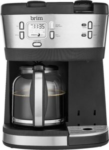 lot 13188 image: Brim - Triple Brew 12-Cup Coffee Maker - Stainless SteelBlack