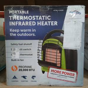 lot 44135 image: FLAME KING, PORTABLE THERMOSTATIC INFRARED HEATER, PROPANE 20,000BTU