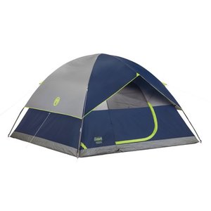lot 61365 image: Coleman Sundome 6-Person Family Dome Tent,1 Room, Blue