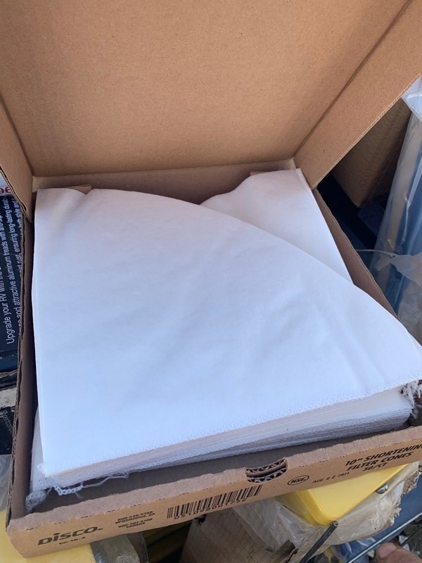 lot 112 image: 4 Cases of 50 Disco 10 Shortening Filter Cones