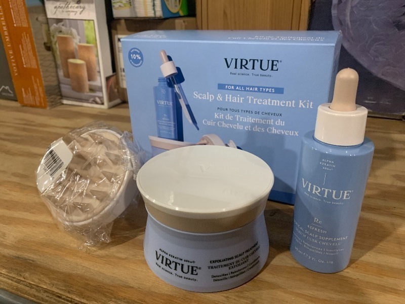 lot 116 image: New Virtue All Hair Types Scalp and Halr Treatment Kit