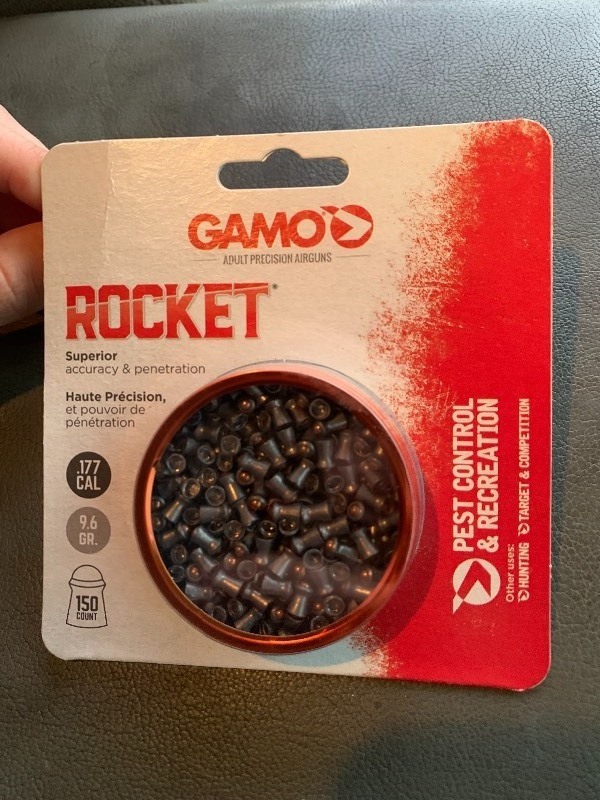 lot 1210 image: Lot of 4 New Gamo Rocket Pellets Pest Control and Recreational Pellets