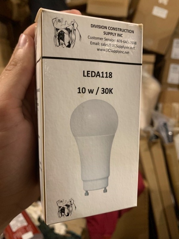 lot 156 image: 12 New Division Construction LED A118 10w Light Bulbs