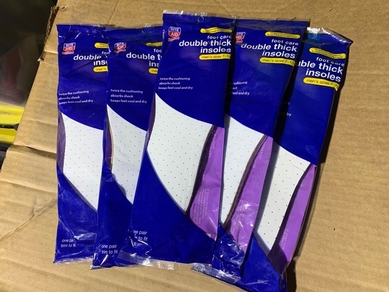 lot 160 image: 5 New Rite Aid Foot Care Double Thick Insoles