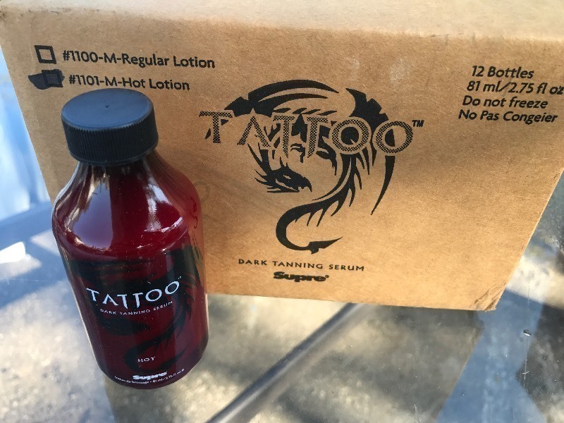 lot 163 image: 12 bottles of tanning lotion Sells on eBay for five dollars a bottle