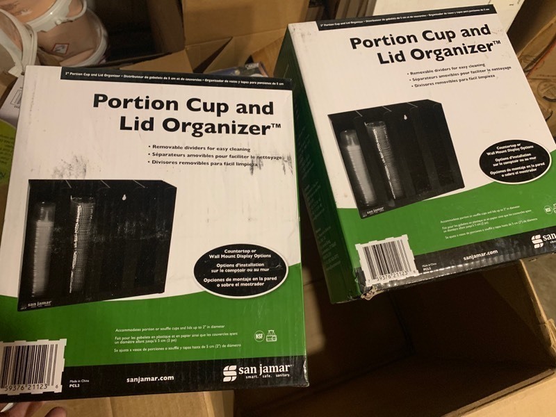 lot 165 image: 2 New Portion Cup and Lid Organizers