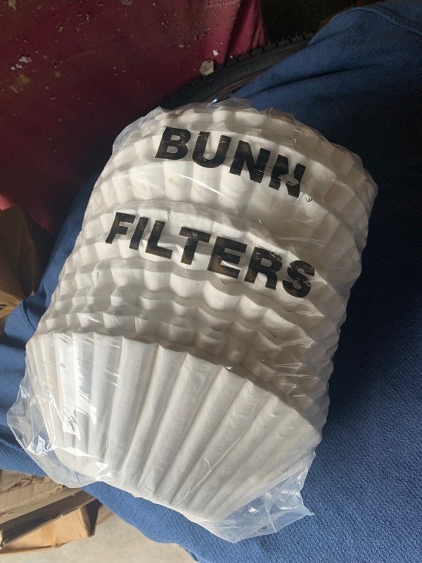 lot 378 image: 3 Sets of 500 New Paper Coffee Tea Bunn Filters