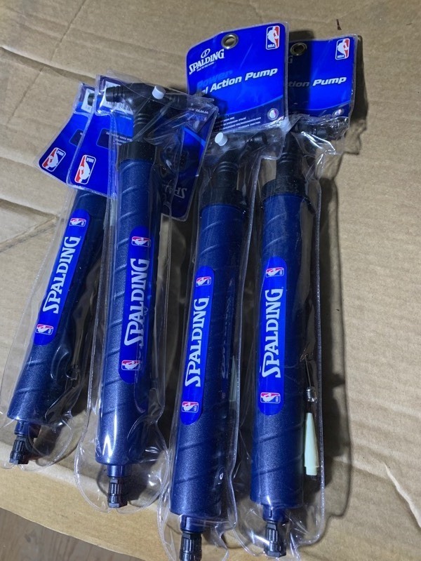 lot 175 image: 4 Brand New Spalding NBA Power Dual Action Pumps