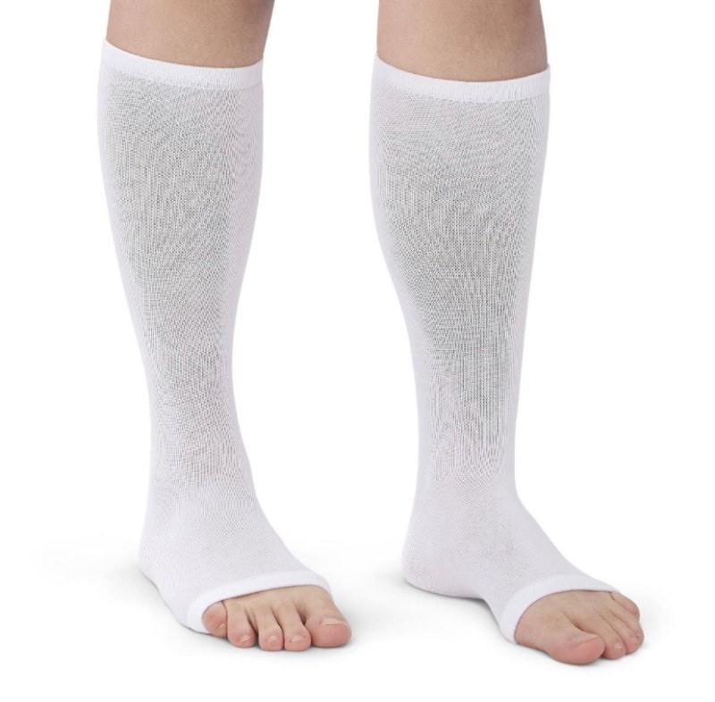 lot 185 image: New Lot of 5 Medline Protective Leg Sleeves White 15inL