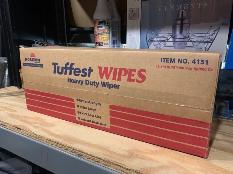 lot 70 image: New Box of Horizon Tuffest Wipes Heavy Duty Wiper