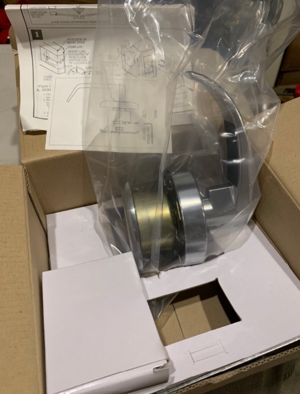 lot 243 image: New in Box One Sided Security Deadlocking Door Knob 2 34