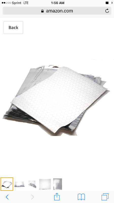 lot 295 image: Burger and Sandwich Insulated foil  wrap sheets pack of 2000