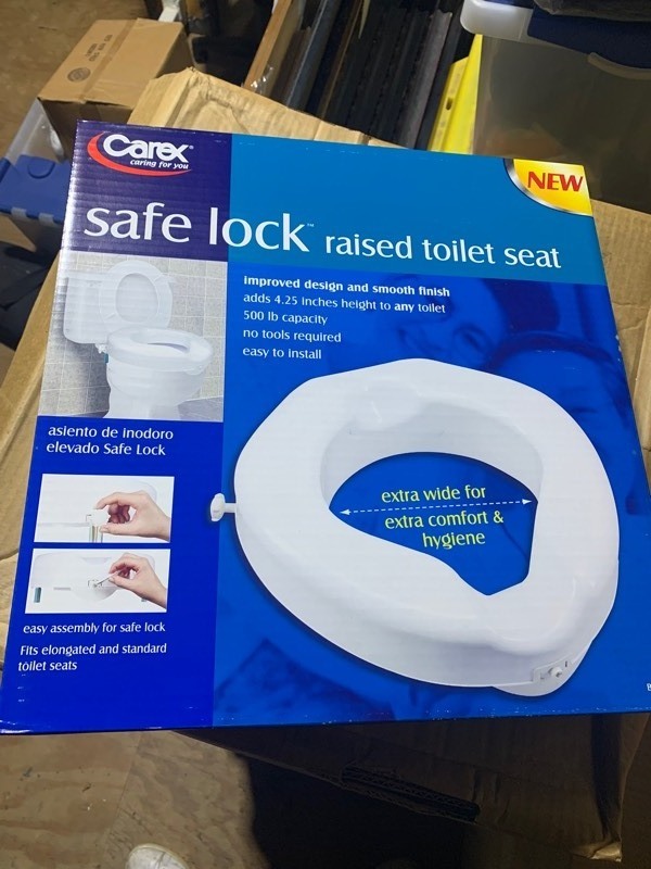 lot 141 image: New Carex Safe Lock Raised Toilet Seat