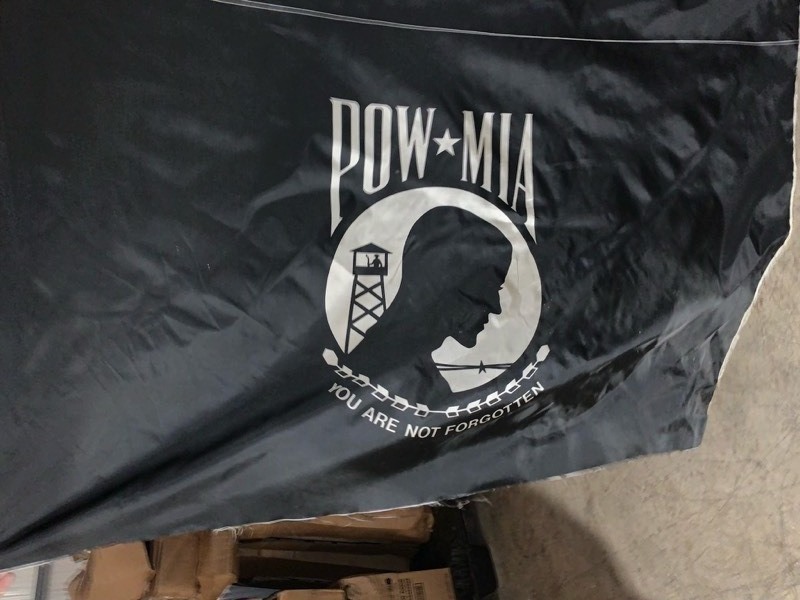 lot 351 image: 2 Sided Large POW Banner Flag