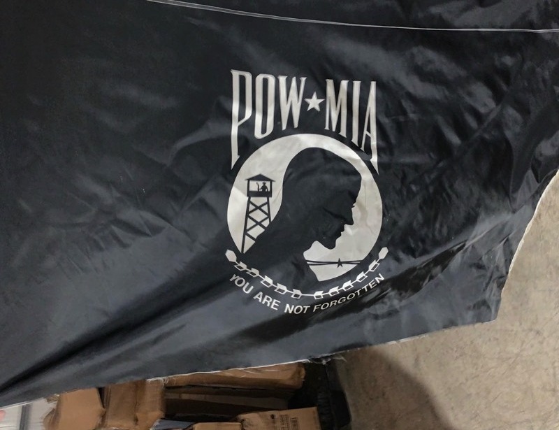 lot 353 image: 2 Sided Large POW Banner Flag