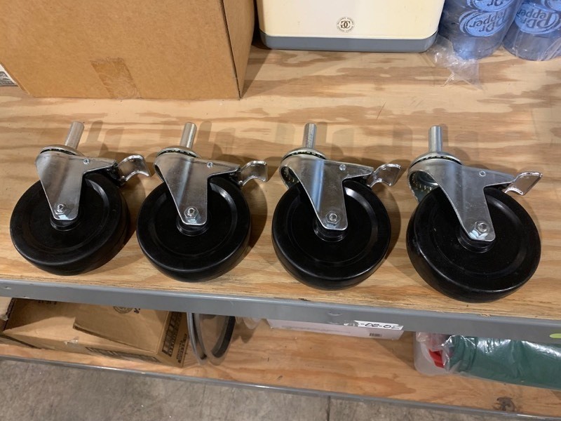 lot 436 image: New 6 Caster Wheels w Breaks