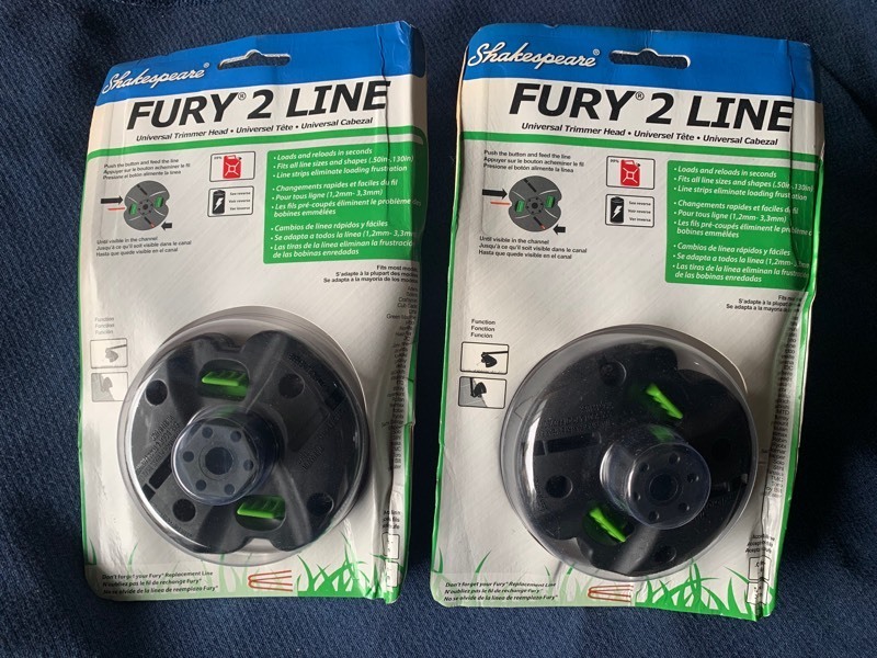 lot 53 image: 2 New Shakespeare Fury 2 Line Universal Trimmer Head