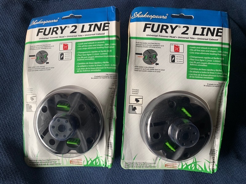 lot 54 image: 2 New Shakespeare Fury 2 Line Universal Trimmer Head