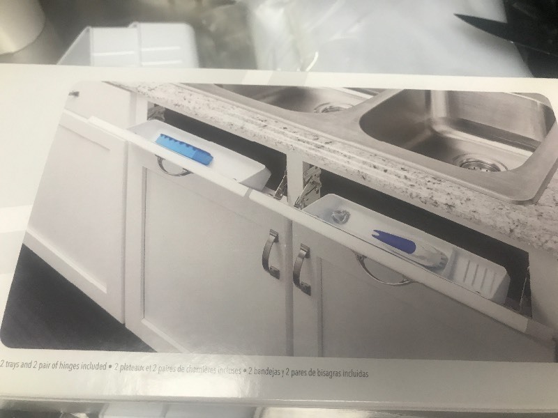 lot 543 image: New 14 inch tip out trays to add to your cabinets comes with two trays