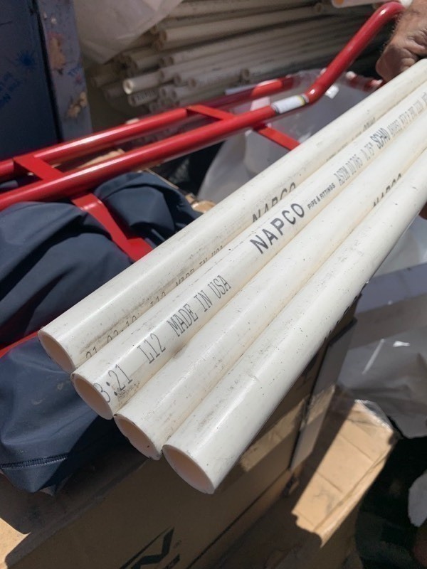 lot 584 image: 4 Set of 3 quarter Inch 10f PVC Piping