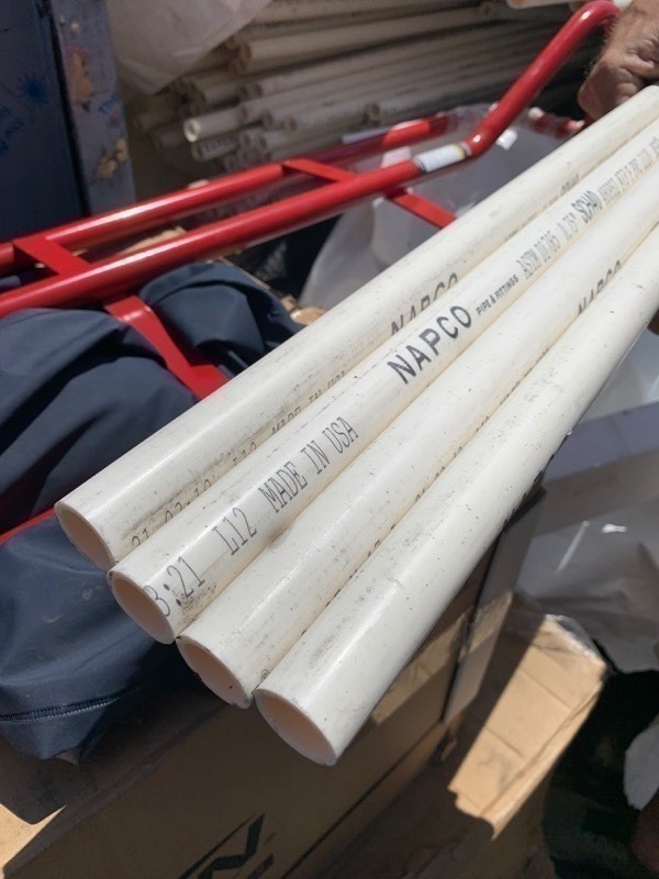 lot 587 image: 4 Set of 3 quarter Inch 10f PVC Piping