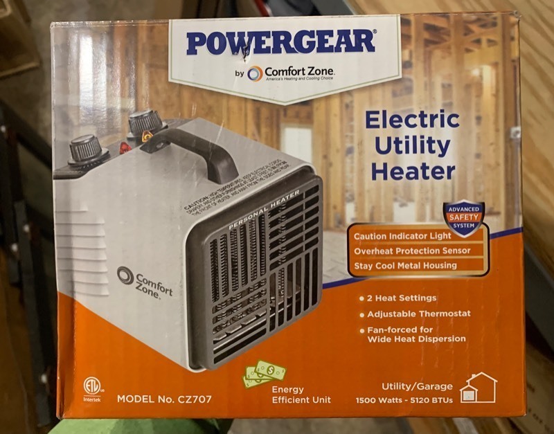 lot 7 image: New Powergear Comfort Zone Electric Utility Heater