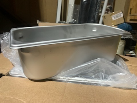 lot 72 image: One Case of Six Stainless Steel Pans