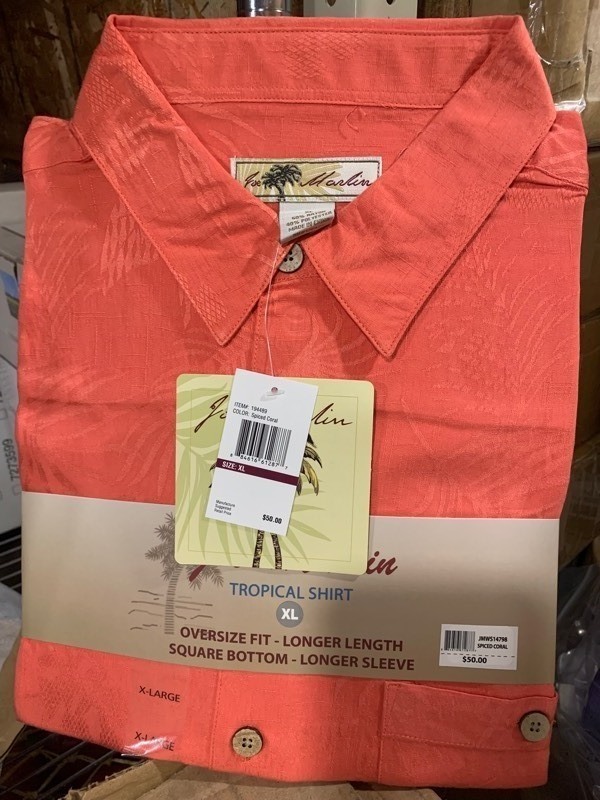 lot 99 image: Joe Marlin Tropical Coral Shirt size XL