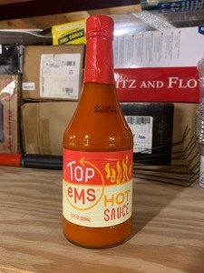 lot 280 image: 10 New Bottles of Top Ems Hot Sauce