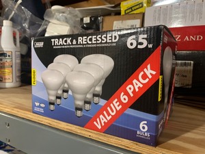 lot 1013 image: New Box of 6 Track and Recessed HomeWork Light Bulbs