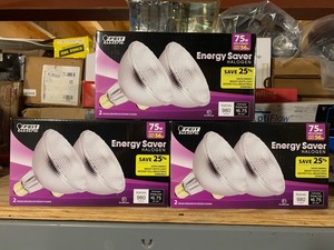 lot 1020 image: New 3 Box Lot of Energy Saver Outdoor Halogen Light Bulbs.