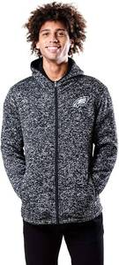 lot 5668 image: Ultra Game NFL Mens Sherpa Lined Full Zip Fleece Hoodie Sweatshirt