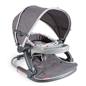 lot 5693 image: Fisher-Price On-The-Go Sit-Me-Up Floor Seat, Multi