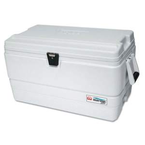 lot 5709 image: Igloo 72-Quart Marine Ultra Ice Chest Cooler - White
