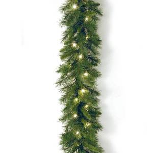 lot 5717 image: National Tree Company 9 x 10 Winchester Pine Garland with 50 Clear Lights