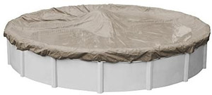 lot 5719 image: Pool Mate 5730-4 Sandstone Winter Pool Cover for Round Above Ground Swimming Pools, 30-ft. Round Pool