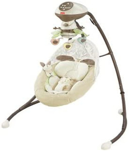 lot 5748 image: Fisher-Price My Little Snugabunny Cradle Swing Baby Swing Retails $190.00