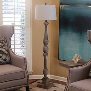 lot 5753 image: Decor Therapy PL3734 Floor lamp, Warm Grey