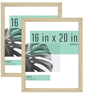 lot 5761 image: MCS Industries Studio Gallery Frames, 24x36 in, Gray Woodgrain
