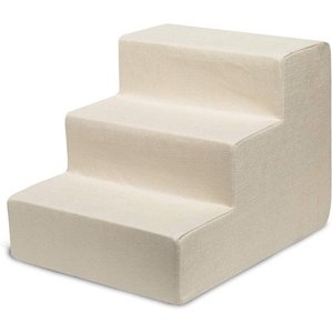 lot 6927 image: Best Pet 3-Step Pet StepsStairs with CertiPUR-US Certified Foam for Dogs & Cats, Ivory, 13.5H