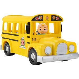 lot 6937 image: CoCoMelon Musical Yellow School Bus with JJ Figure