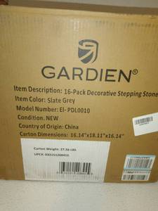 lot 6947 image: Gardien 16 pack decorative stepping stones