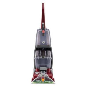 lot 6955 image: Hoover - Power Scrub Deluxe Corded Carpet Upright Deep Cleaner - Red