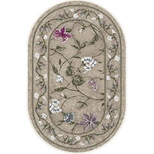 lot 6956 image: Brumlow MILLS Butterfly Floral Area Rug for Kitchen, Living Room or Home Accent Carpet, 30x46, Opal