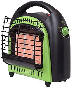 lot 6973 image: Flame King YSN-CHS20 20,000 BTU Propane Gas Tank Space Radiant Portable Heater Indoor & Outdoor for Camping, Garage, Ice Fishing, Patio, GreenBlack