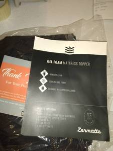 lot 6997 image: Gel Foam Mattress Topper
