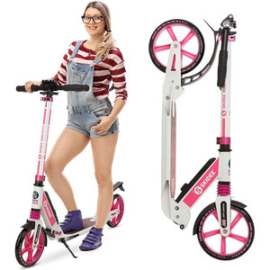 lot 8982 image: Scooter for Kids Ages 6-12 - Scooters for Teens 12 Years and Up - Adult Scooter with Anti-Shock Suspension - Scooter for Kids 8 Years and Up with 4 Adjustment Levels Handlebar Up to 41 Inches High Retails $165.00
